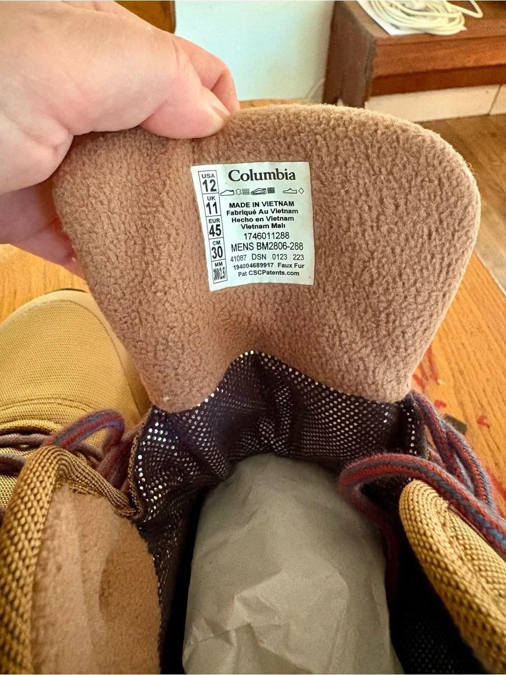Columbia Fairbanks Omni-Heat Men's Tan/Brown Waterproof Boots - Size 12